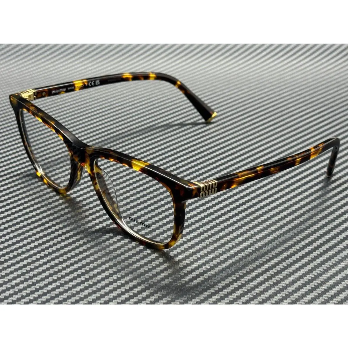 Miu Miu MU 01WV 14L1O1 Honey Havana Women`s 52 mm Eyeglasses