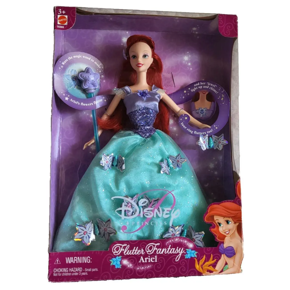 Disney Princess Flutter Fantasy Ariel Doll 2002