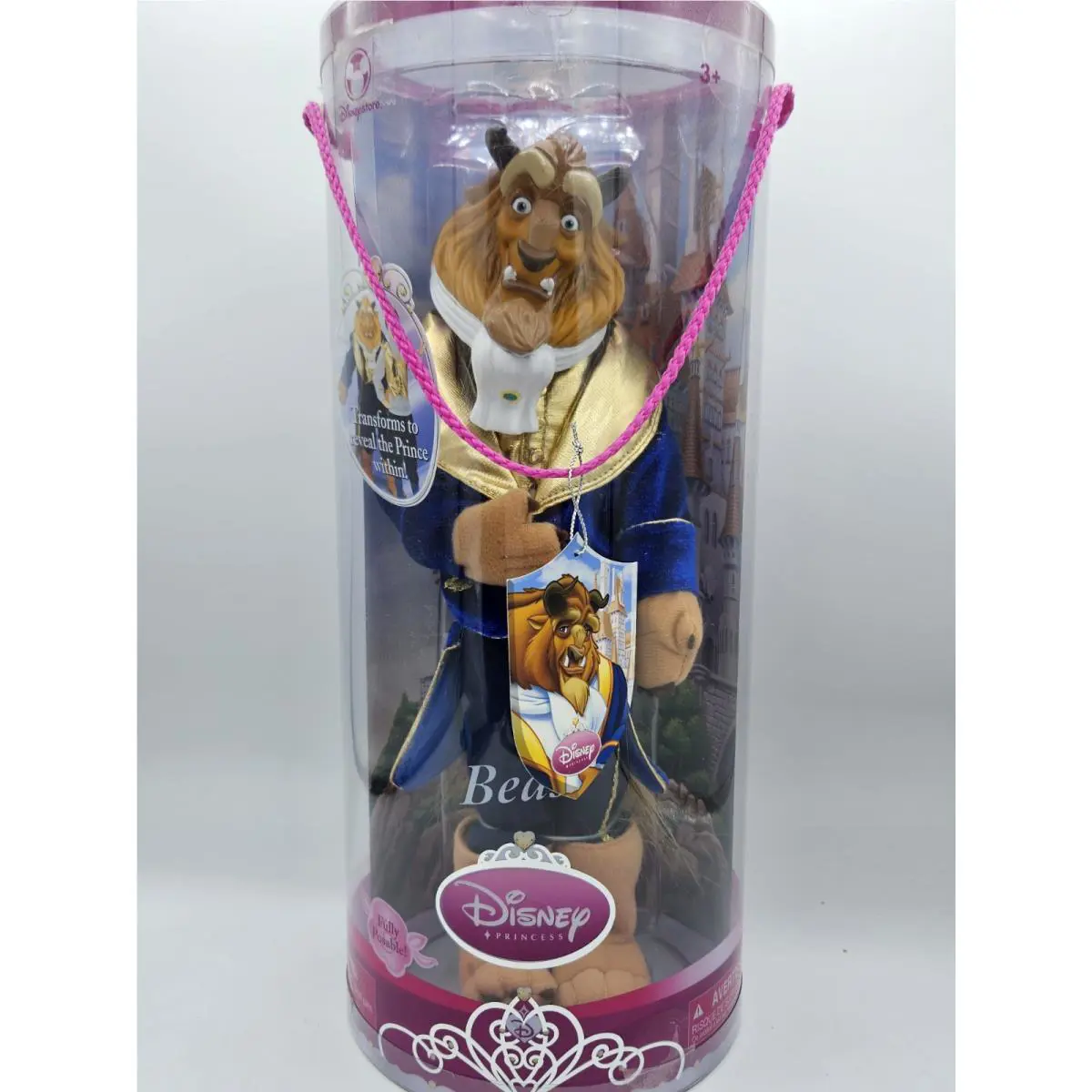 Disney Store Princess Beauty Beast Doll Transforms Prince Euc