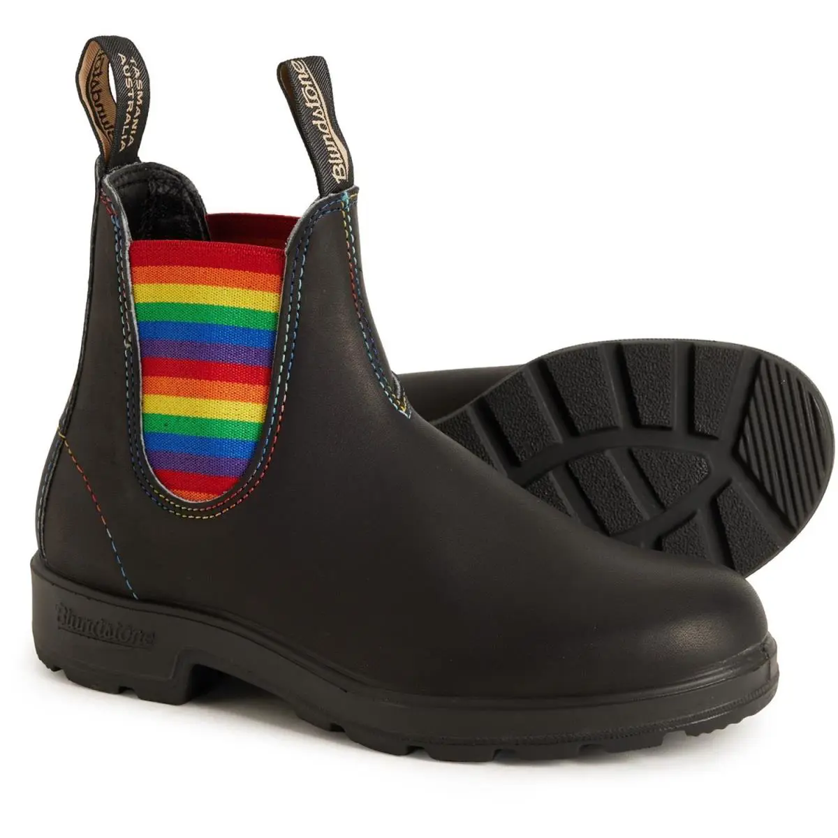 Blundstone 2105 Women Rainbow Chelsea Boots Leather Aus 4 US 7 Black - Black
