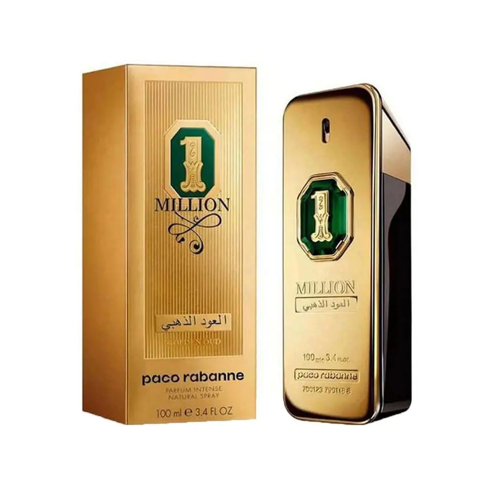 Paco Rabanne Men`s 1 Million Golden Oud Edp Spray 3.4 oz Fragrances