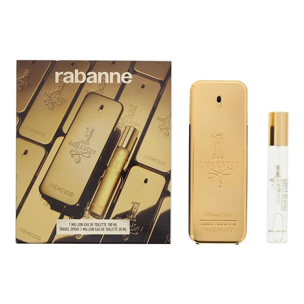 Paco Rabanne 1 Million Edt 3.4 oz Cologne with 20ml Travel Spray Se