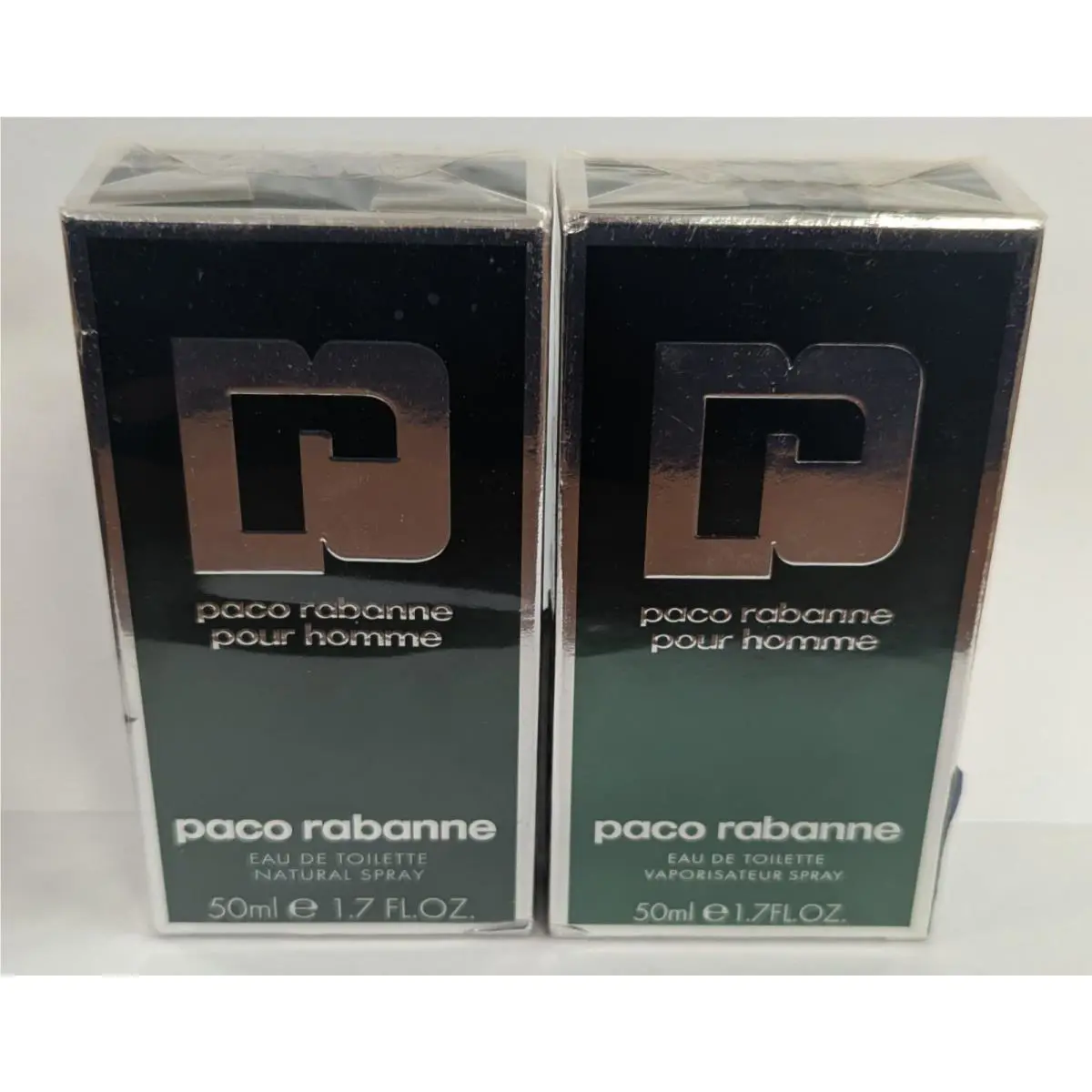 2PC Paco Rabanne Pour Homme Edt Spray 1.7EA FL OZ 3.4oz Total