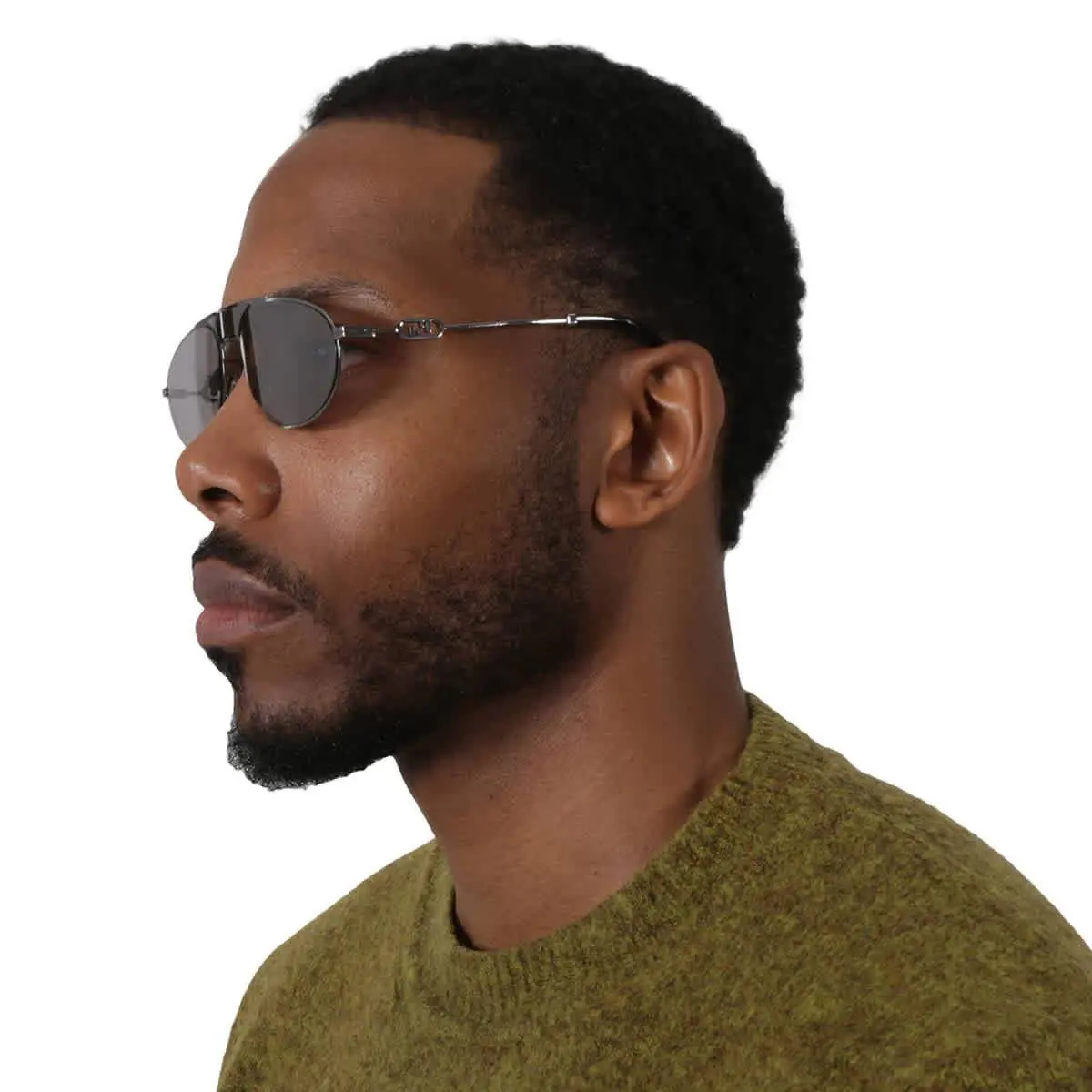 Fendi Smoke Mirror Pilot Men`s Sunglasses FE40072U 14C 57 FE40072U 14C 57