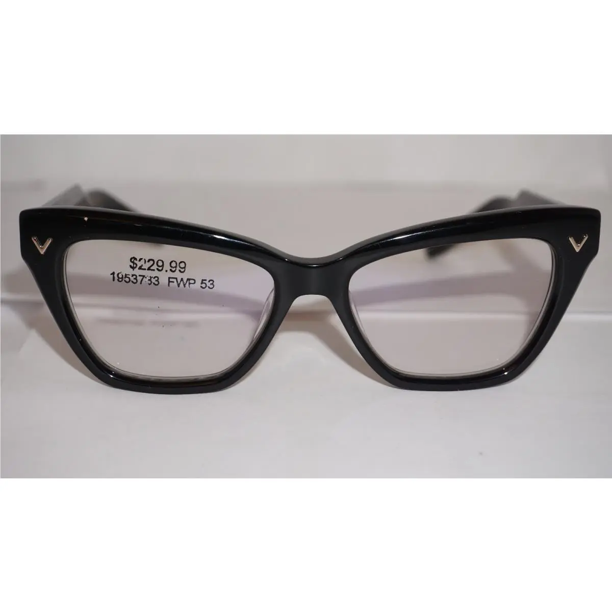 Valentino Eyeglasses Black Cateye Black Gold VLX-140A-53 53 17 143