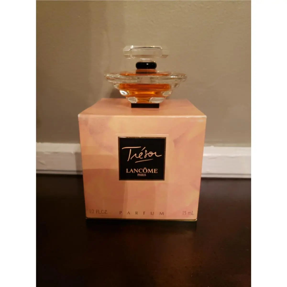 Tresor Lancôme Parfum 0.5 fl oz - 15ml Splash Vintage Item Circa 1990