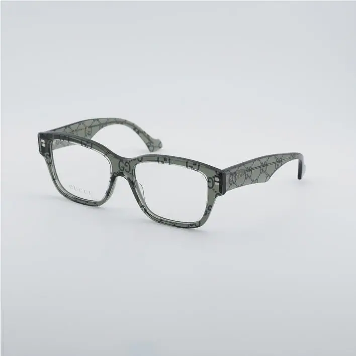 GG1428O 012 Transparent Grey with GG Pattern 55mm Eyeglasses by Gucci