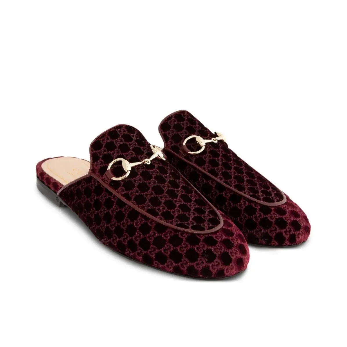 Gucci Princetown Horsebit Velvet Loafer Mules Size US 7/Eur 37
