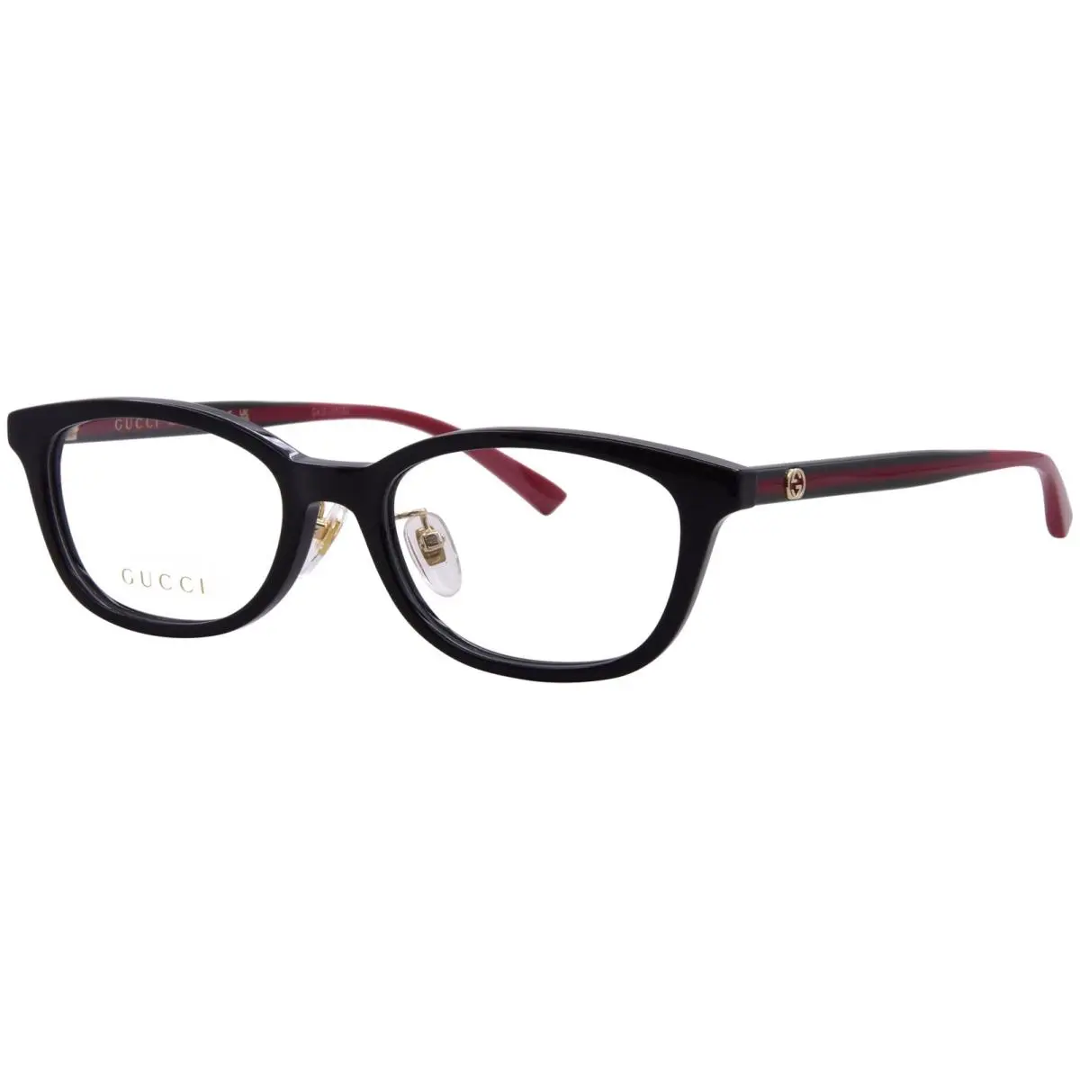 Gucci GG1903OJ 001 Eyeglasses Frame Black/green Full Rim Rectangle Shape 53mm