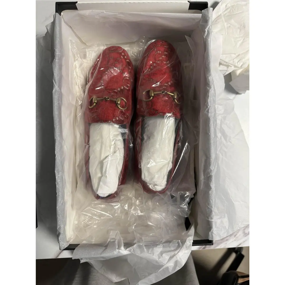 Velvet Malaga Kid GG Monogram Horsebit Womens Jordaan Loafers Size 36 by Gucci