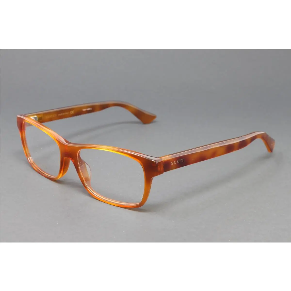 Gucci GG0006OA 012 Men`s Eyeglasses Light Havana 57mm Plastic Frame Italy