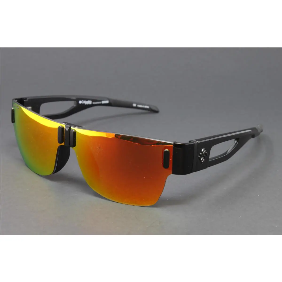 Columbia Wahoo-C04 Unisex Sunglasses Black 64mm Orange Mirror Lens Pfg Fishing