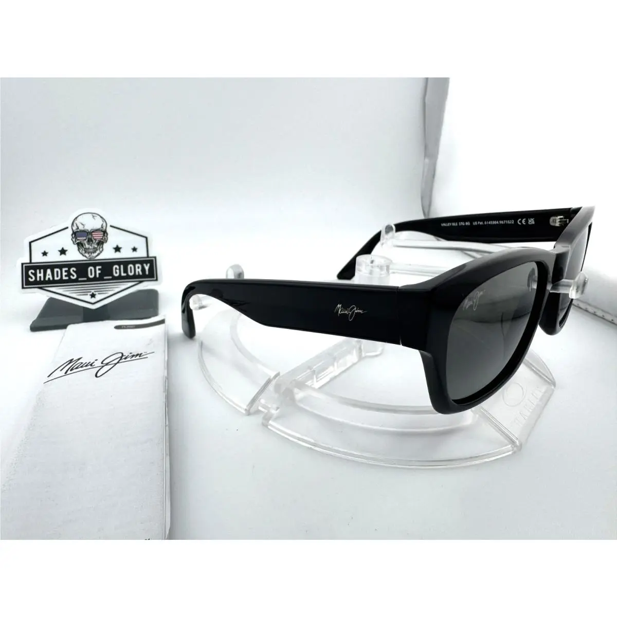 Maui Jim Valley Isle MJ 780-02 Black Gloss Neutral Grey Polarized Sunglasses
