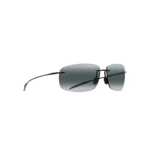 Maui Jim MJ0422-001/422-02 Breakwall Gloss Black W/neutral Grey Lens 64-12-135mm - Frame: Black, Lens: Gray
