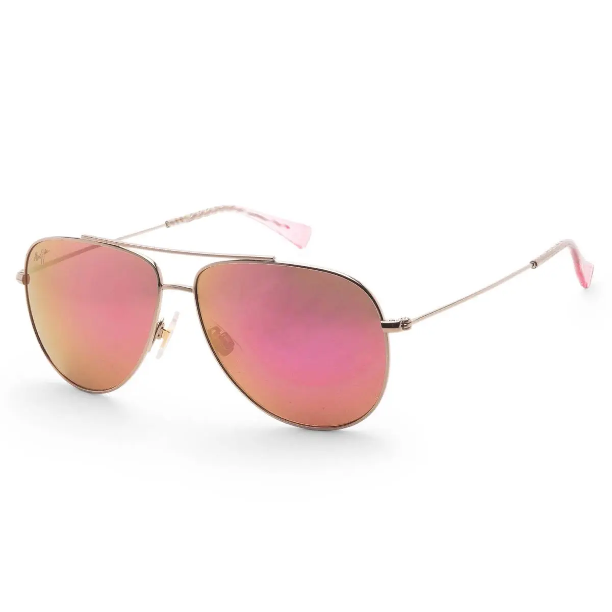 Maui Jim Men`s Hauoli 56mm Shiny Light Gold Polarized Sunglasses MJ0589S-004