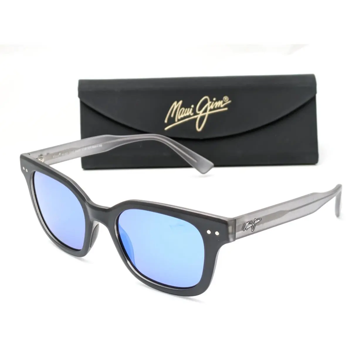 Maui Jim Sunglasses Shore Break MJ822-02MG Grey Frames w/ Blue Lenses 50mm