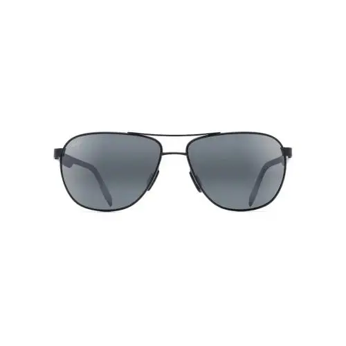 Maui Jim Castles Black Gray Aviator Sunglasses 728-2M / MJ0728S-001