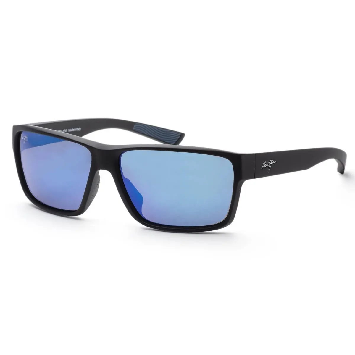 Maui Jim Men`s Uila 62mm Matte Black Polarized Sunglasses B661-02 - Frame: Black, Lens: Blue, Other Frame: Matte Black