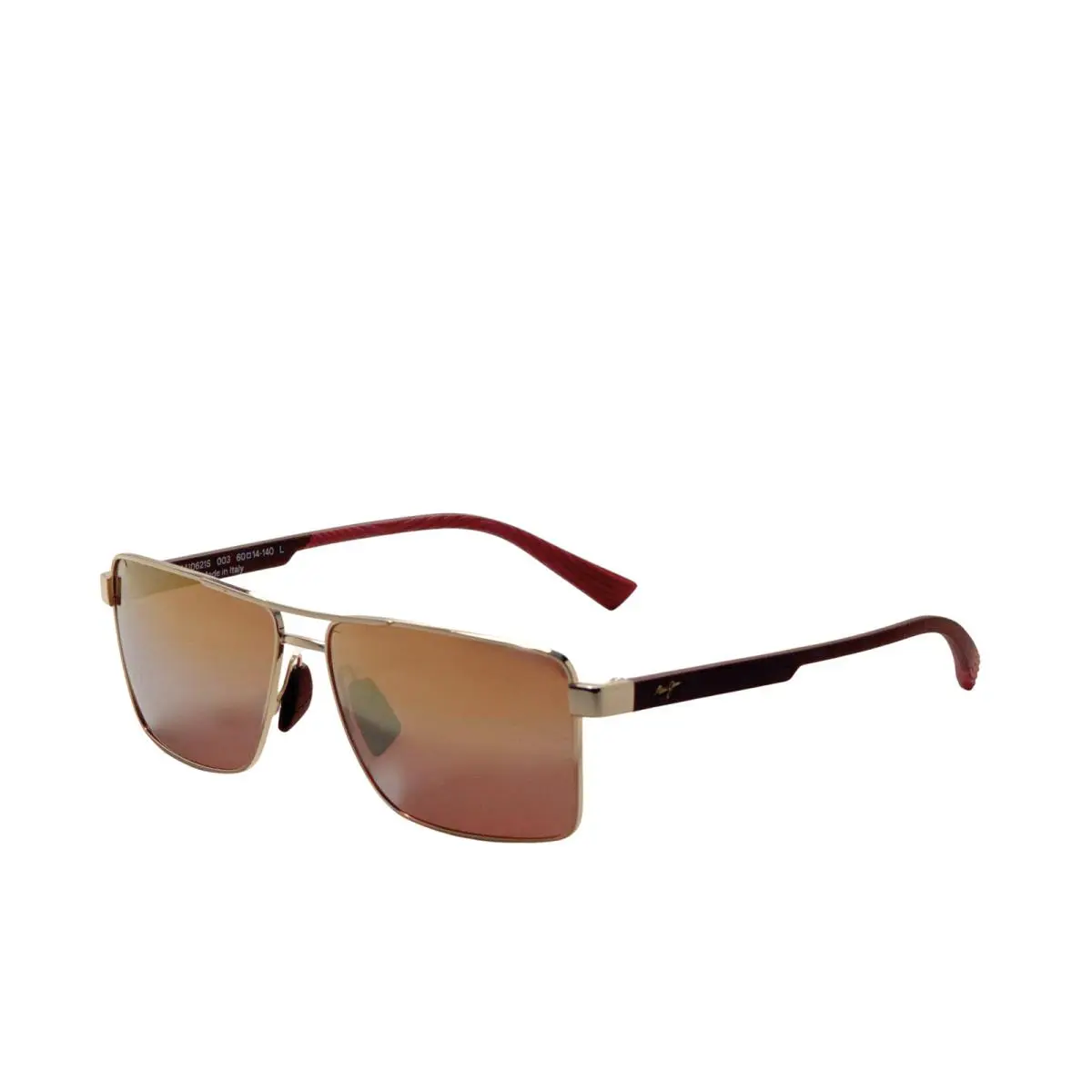 Men`s Piha 60mm Gold Polarized Sunglasses MJ0621S-003 by Maui Jim