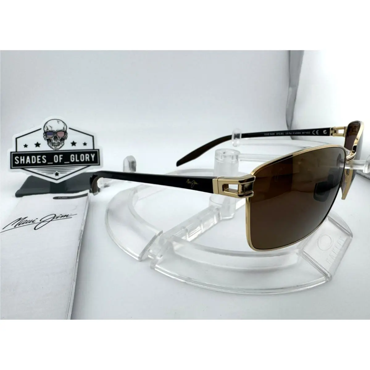 Maui Jim Cove Park MJ H531-16 Gold W/ Hcl Bronze Polarized Aviator Sunglasses