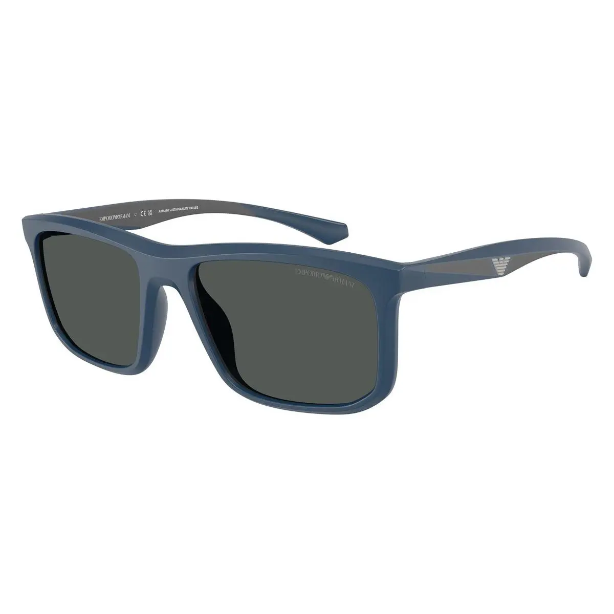 Emporio Armani Man Sunglasses EA4234U 618587 57mm Matte Blue - Grey Lens