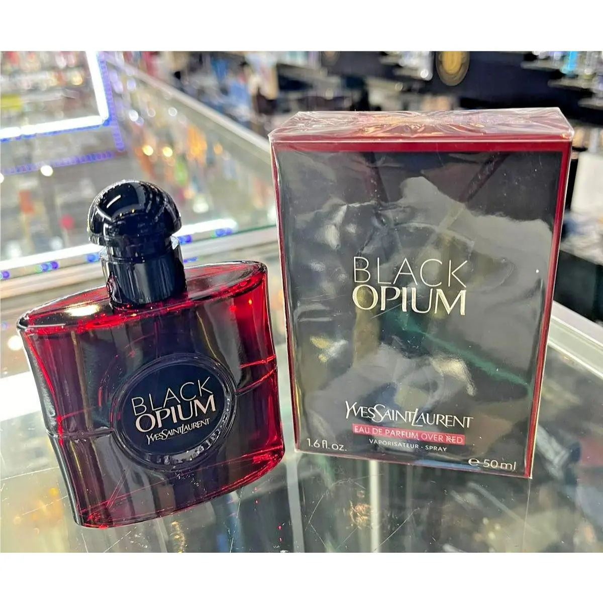 Ysl Black Opium Eau de Parfum Over Red 1.6 oz 50ml For Women by Yves Saint Laurent