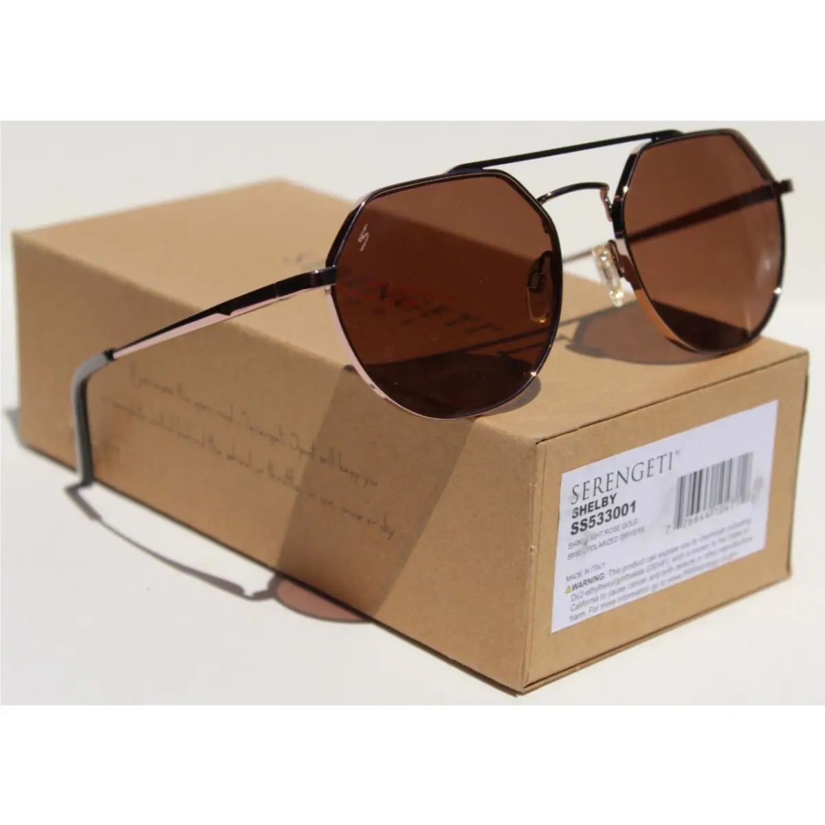 Shelby Polarized Sunglasses Rose Gold/spirit Drivers SS533001 by Serengeti