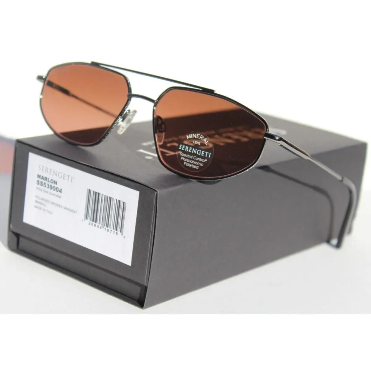 Marlon Polarized Sunglasses Gunmetal/drivers Gradient SS539004 Italy by Serengeti