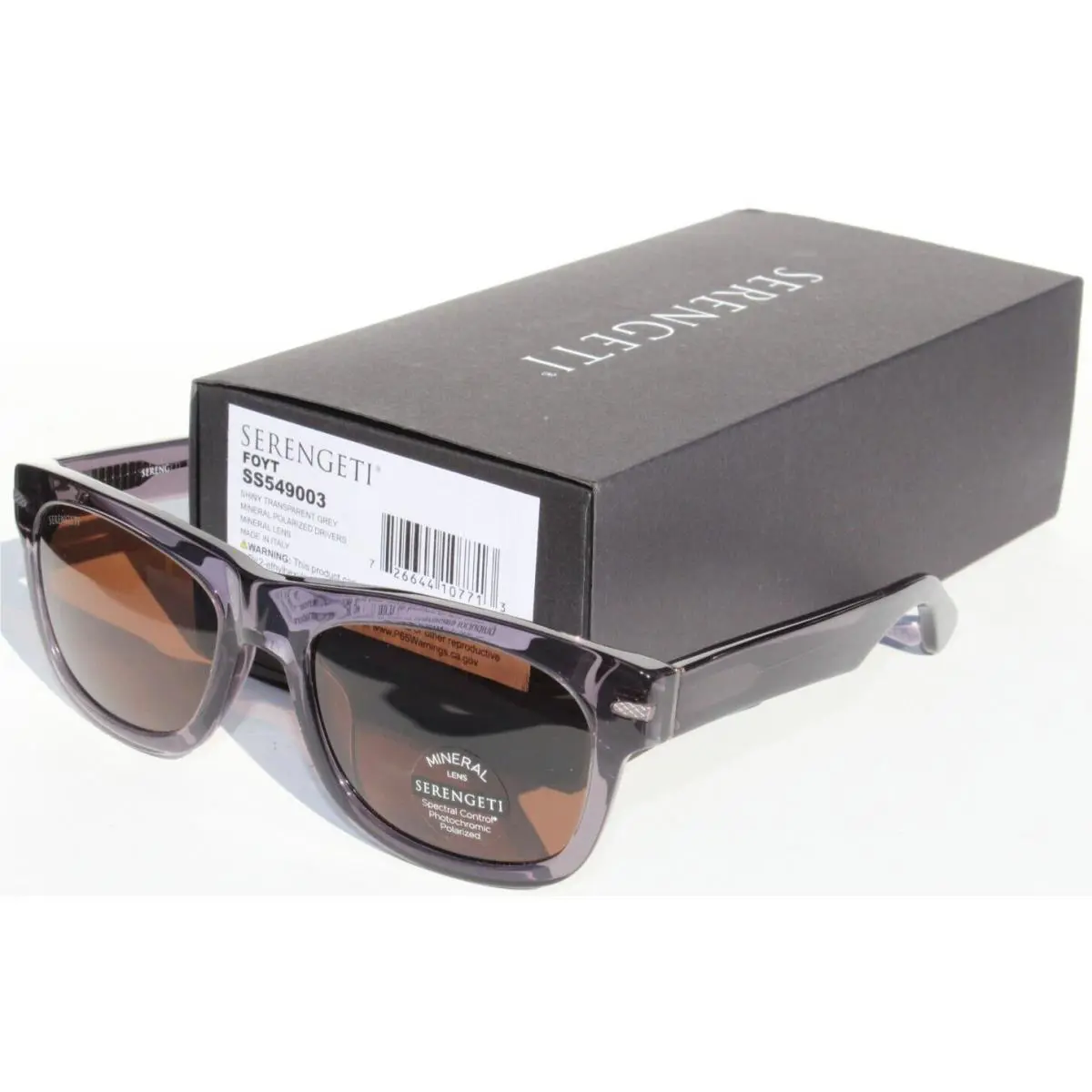 Foyt Polarized Sunglasses Shiny Grey/mineral Drivers SS549003 Italy by Serengeti