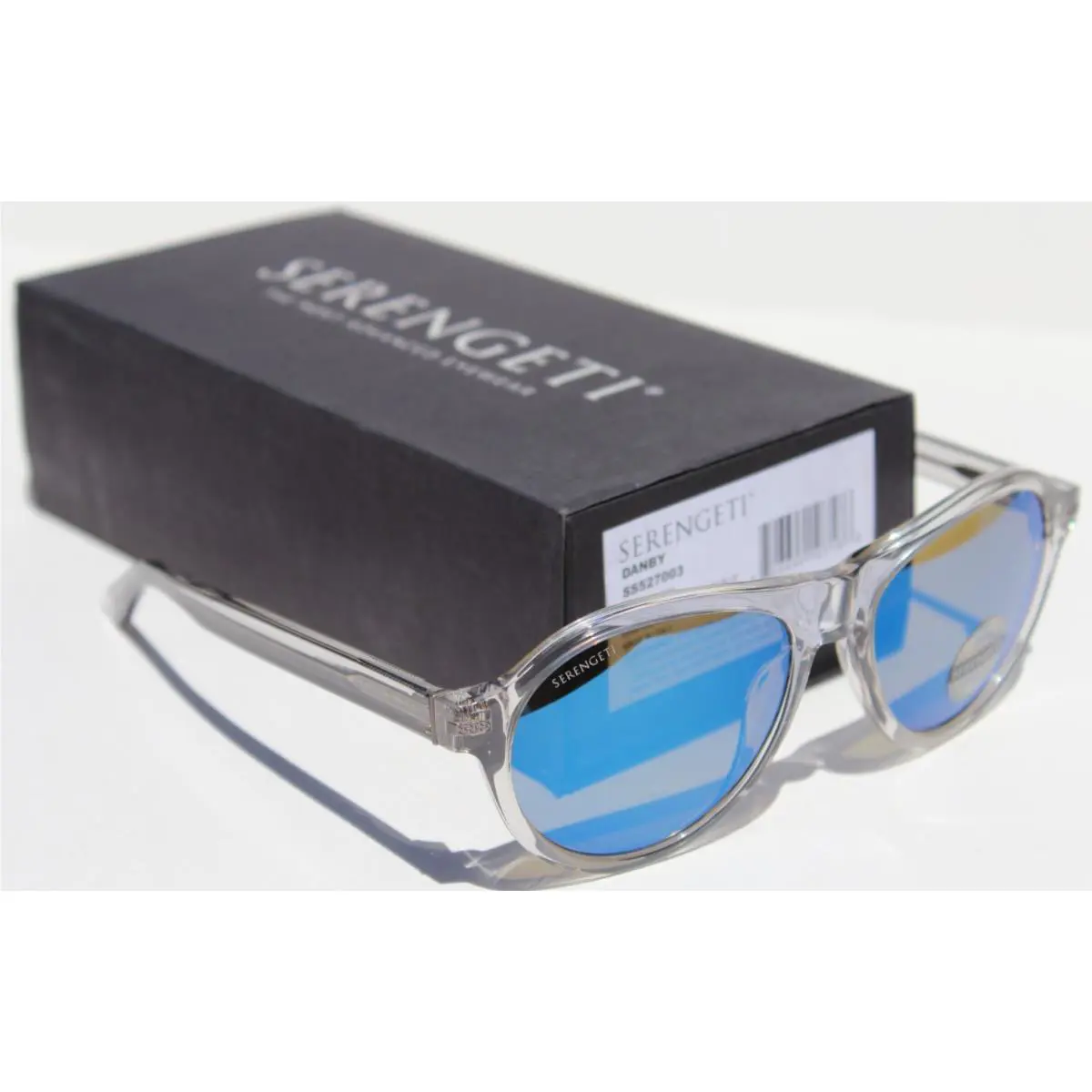 Danby Polarized Sunglasses Shiny Crystal/555nm Blue SS527003 Italy by Serengeti