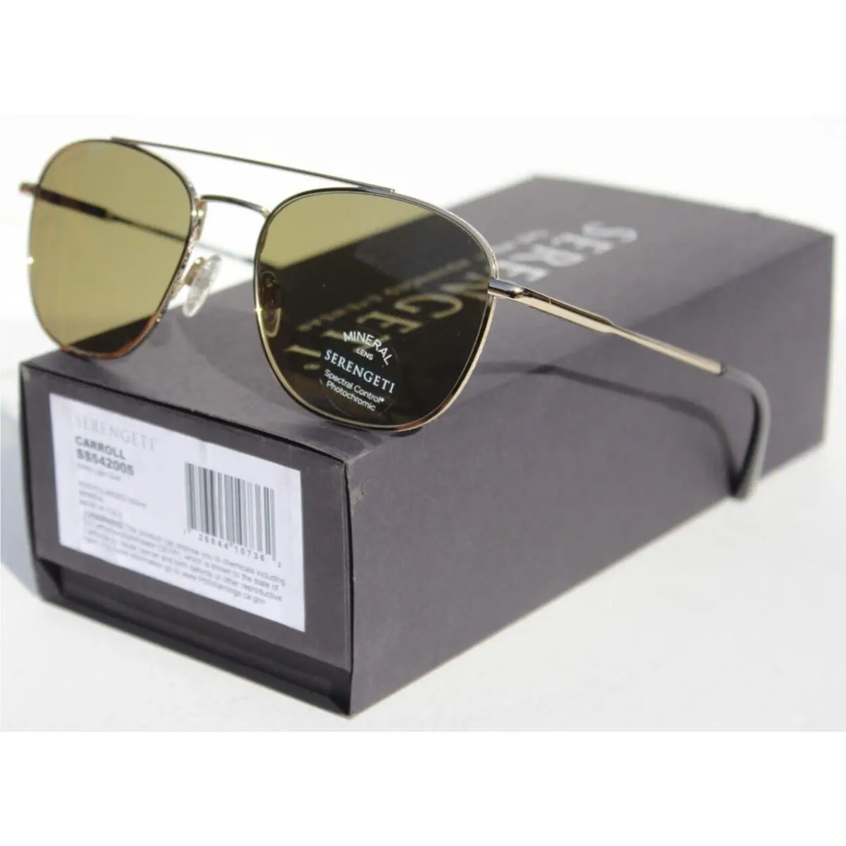 Carroll Sunglasses Shiny Gold/555nm Photochromic SS542005 Italy by Serengeti