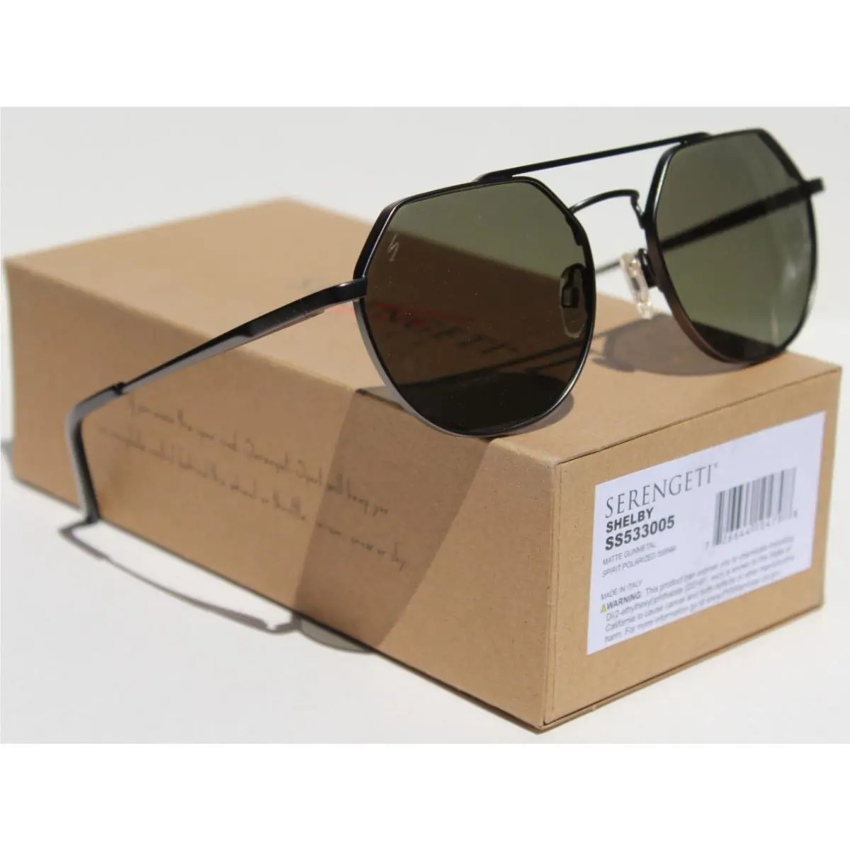 Shelby Polarized Sunglasses Matte Gunmetal/spirit 555nm SS533005 by Serengeti