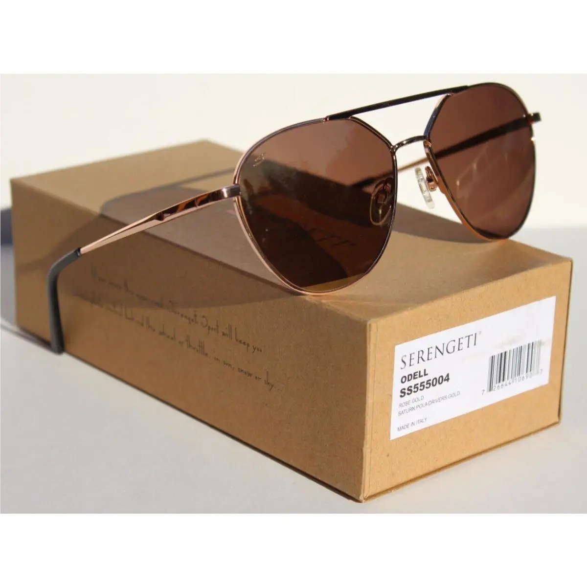 Odell Polarized Sunglasses Rose Gold/saturn Drivers Gold SS555004 by Serengeti