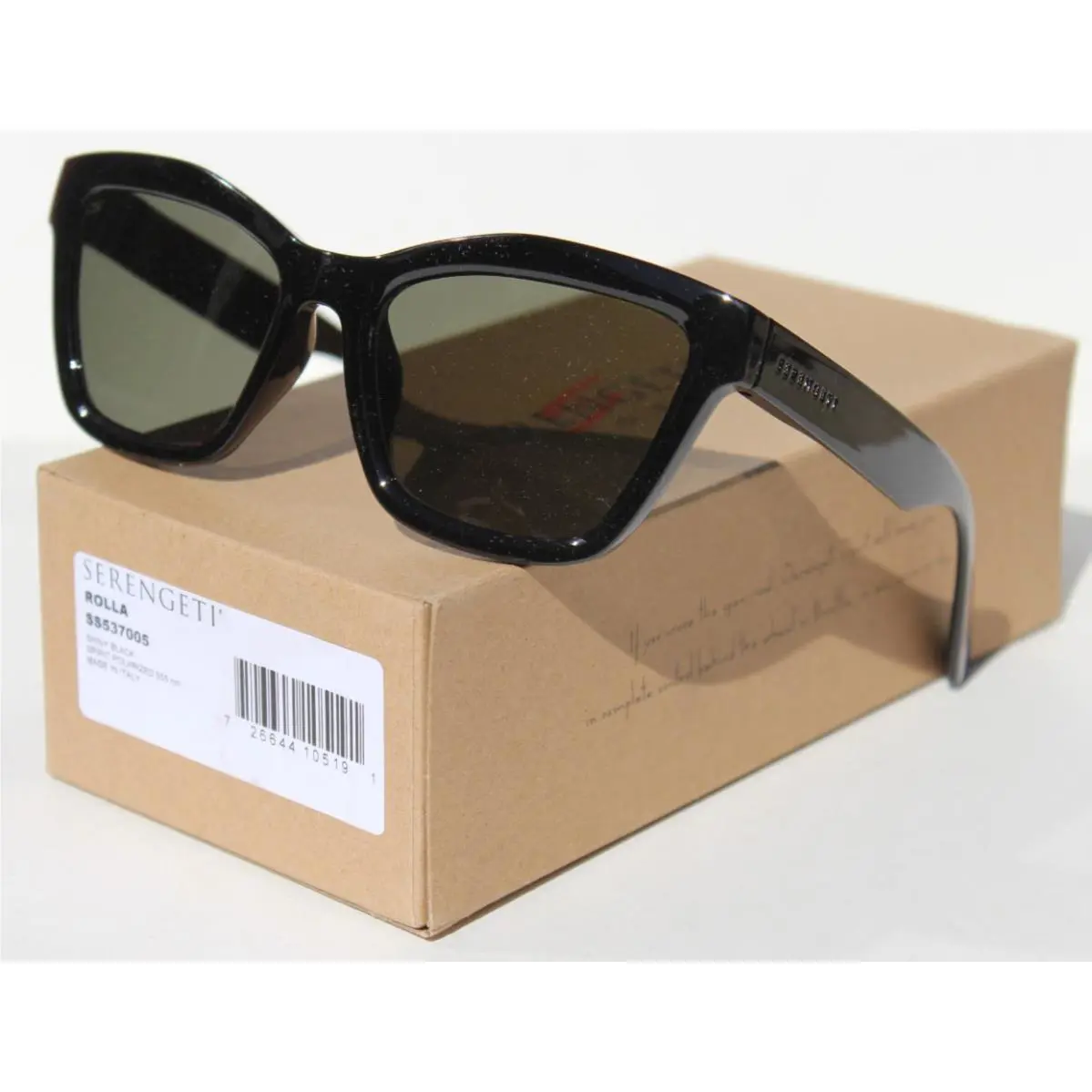 Rolla Polarized Sunglasses Shiny Black/spirit 555nm SS537005 by Serengeti