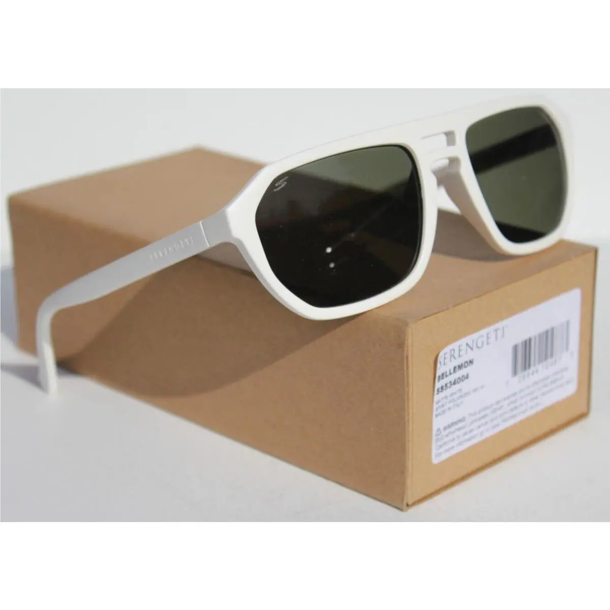 Bellemon Polarized Sunglasses Matte White/spirit 555nm SS534004 Italy by Serengeti