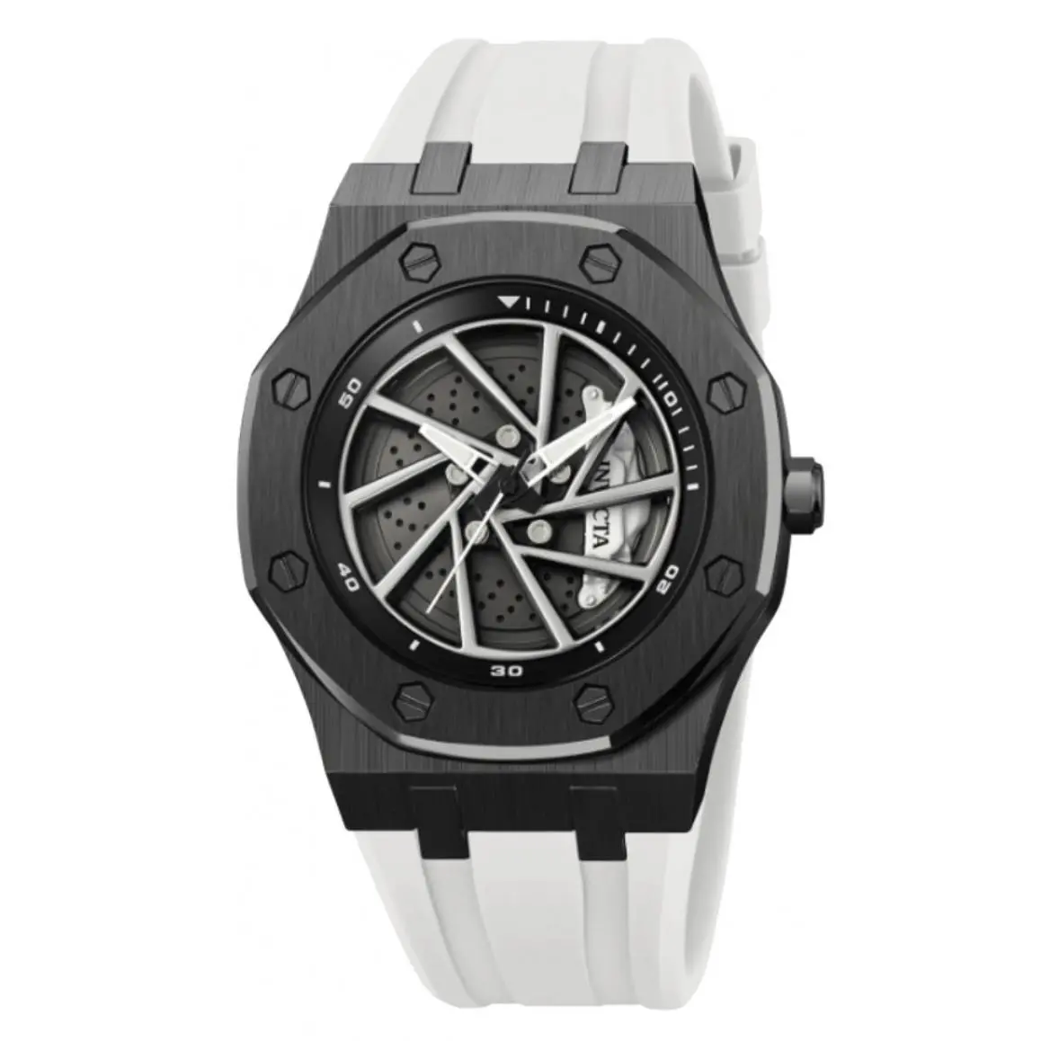 Invicta Speedway Rim White Brake Caliper Men`s 42mm Quartz Fashion Watch 69492
