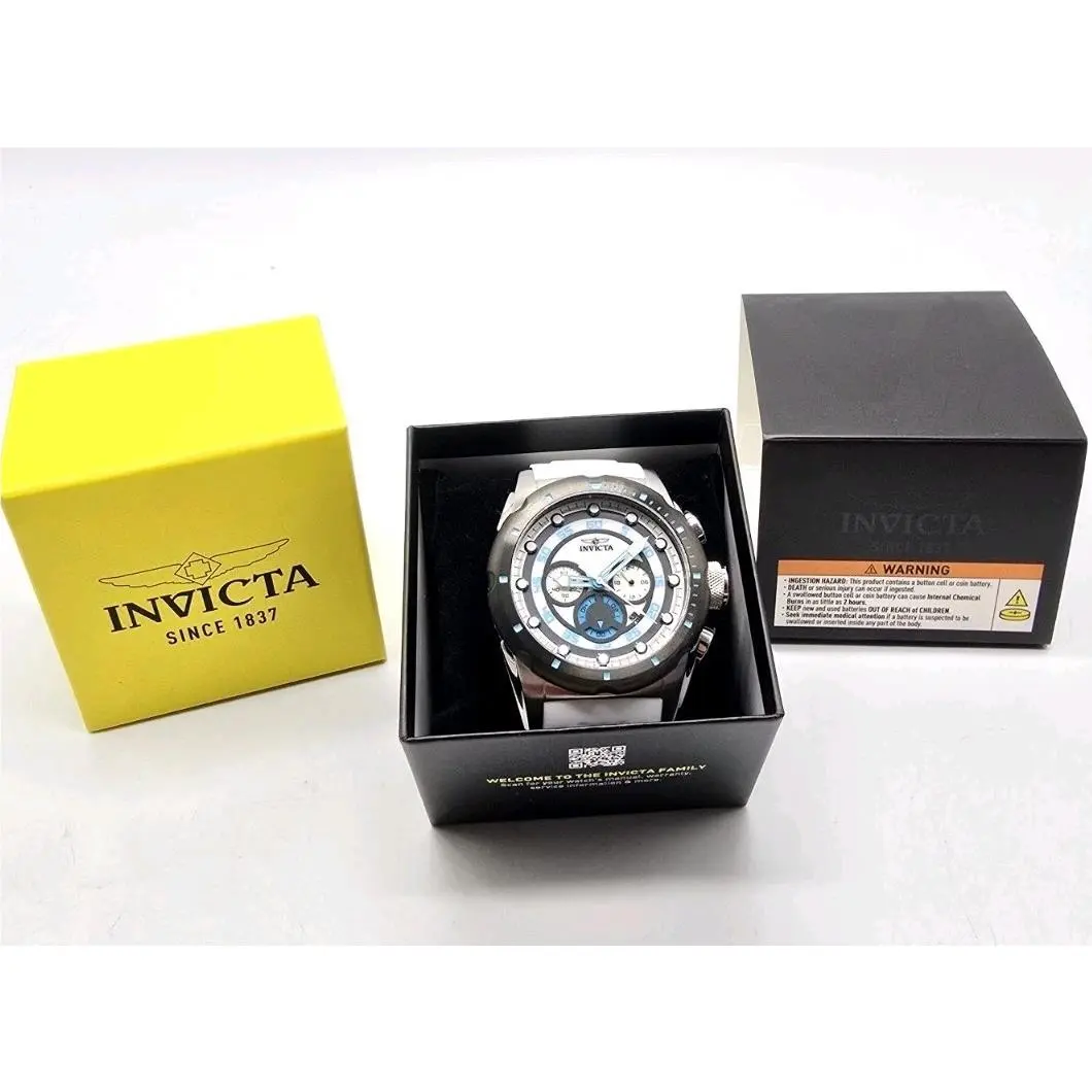 Invicta Speedway Men 50mm Arctic Ice Mop Dial Chronograph Watch 20310