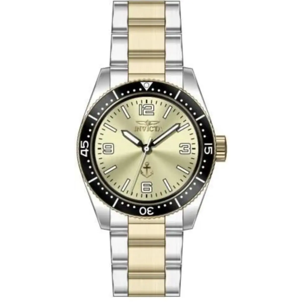 Invicta Ocean Voyage Men Watch 38mm 50022 Gold+ Steel Gold Dial