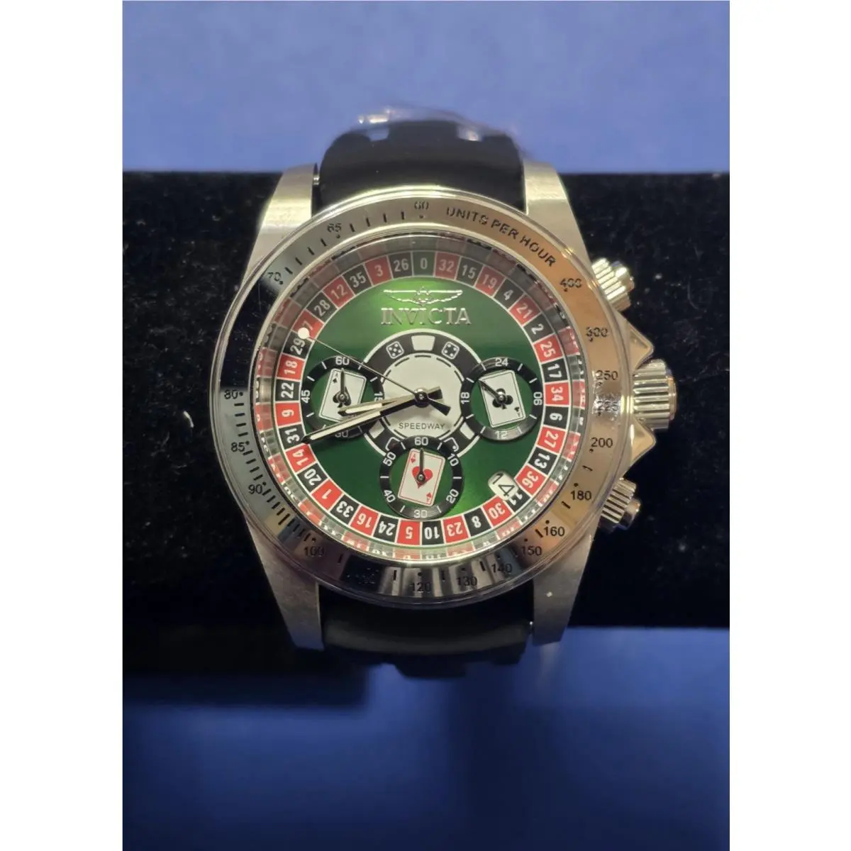 Invicta Speedway Casino Edition 39.5mm Silver Tone Men’s Watch 50492