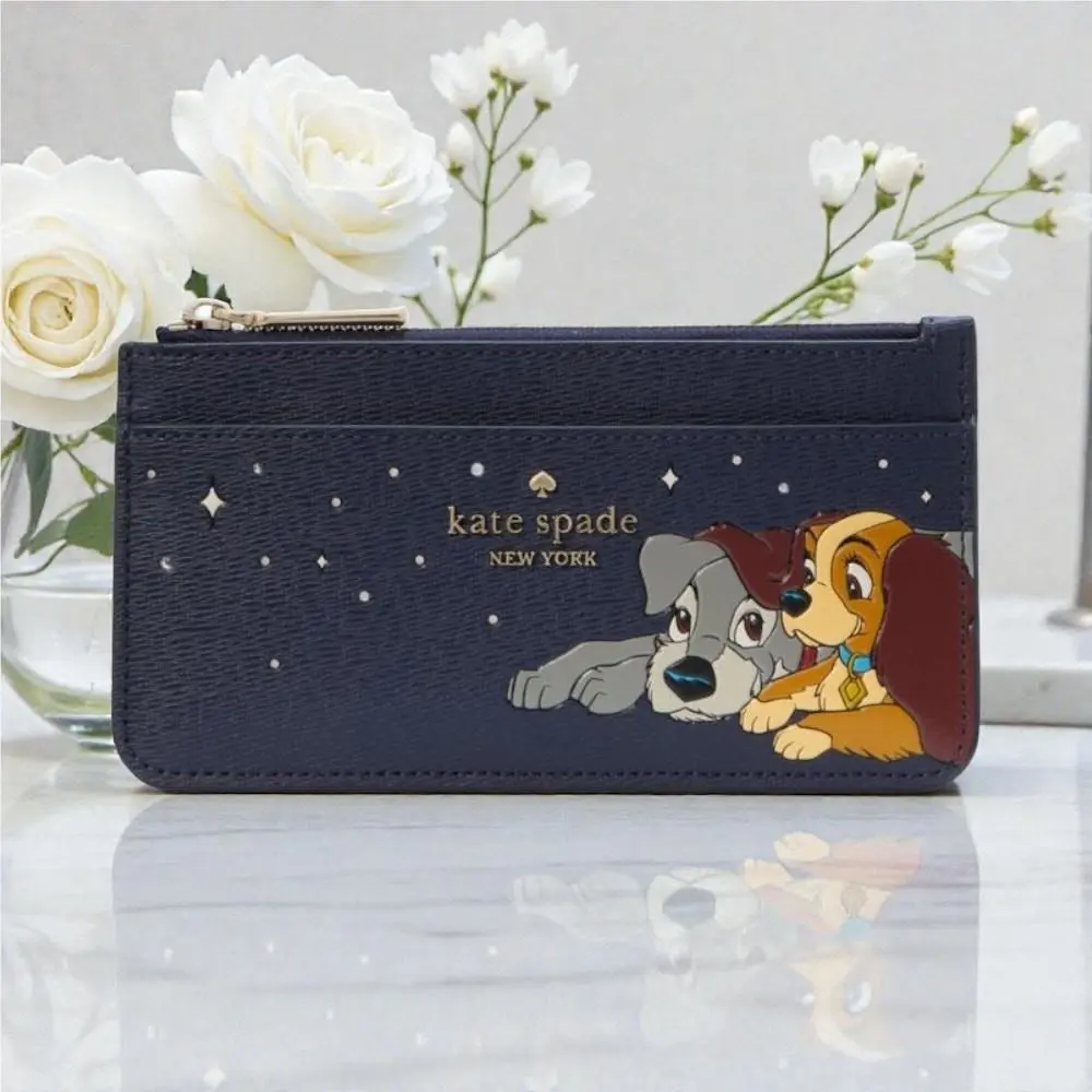 Disney X Kate Spade York Lady and The Tramp Large Card Holder In Navy KH620