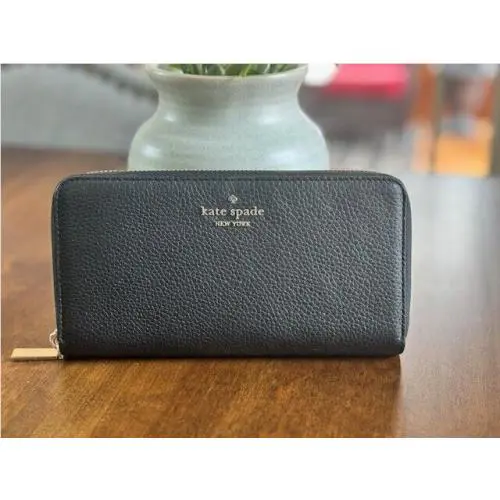 Kate Spade Leila Large Continental Wallet Pebble Leather Zip Around