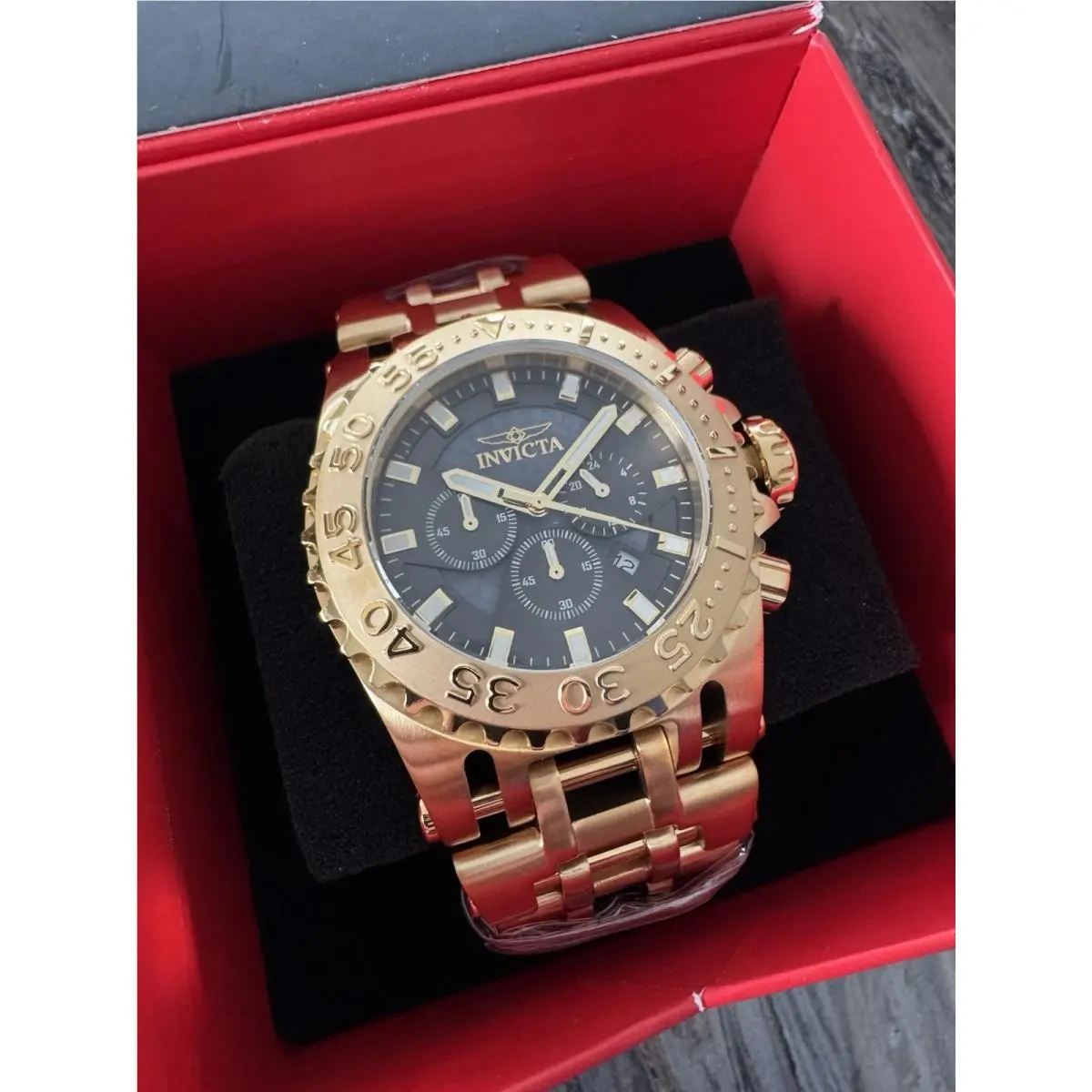 Invicta Chaos X Coalition Forces Men`s Chrono Watch 50mm Gold 49763