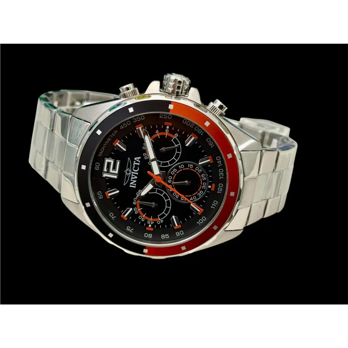 Invicta Speedway Men`s 44mm Chronograph Watch Stainless Steel Bracelet 50361