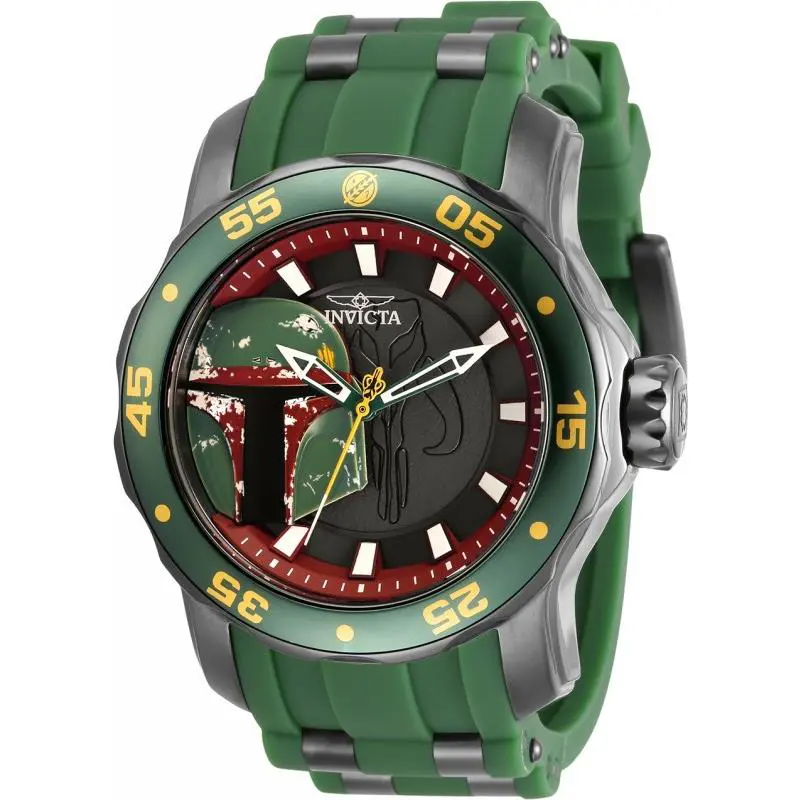 Invicta Star Wars Boba Fett Mens Watch 32517 48mm Gunmetal Green Chronograph