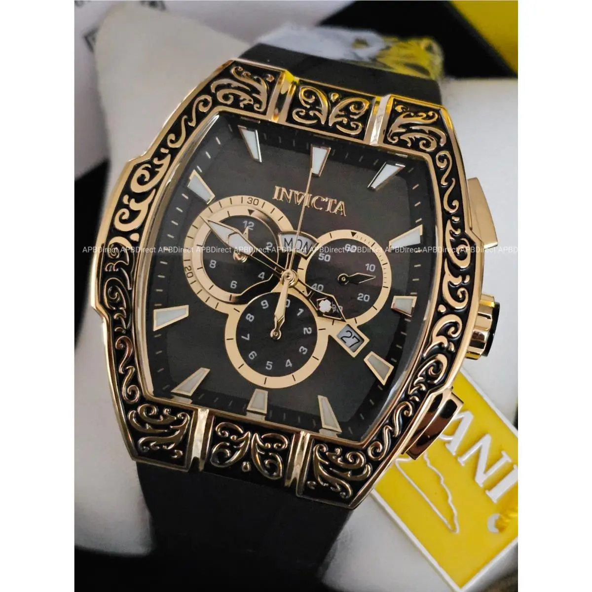 Invicta - S1 Rally - Excalibur Swiss 5050.E Chronograph - Gold Blk - Mens Watch