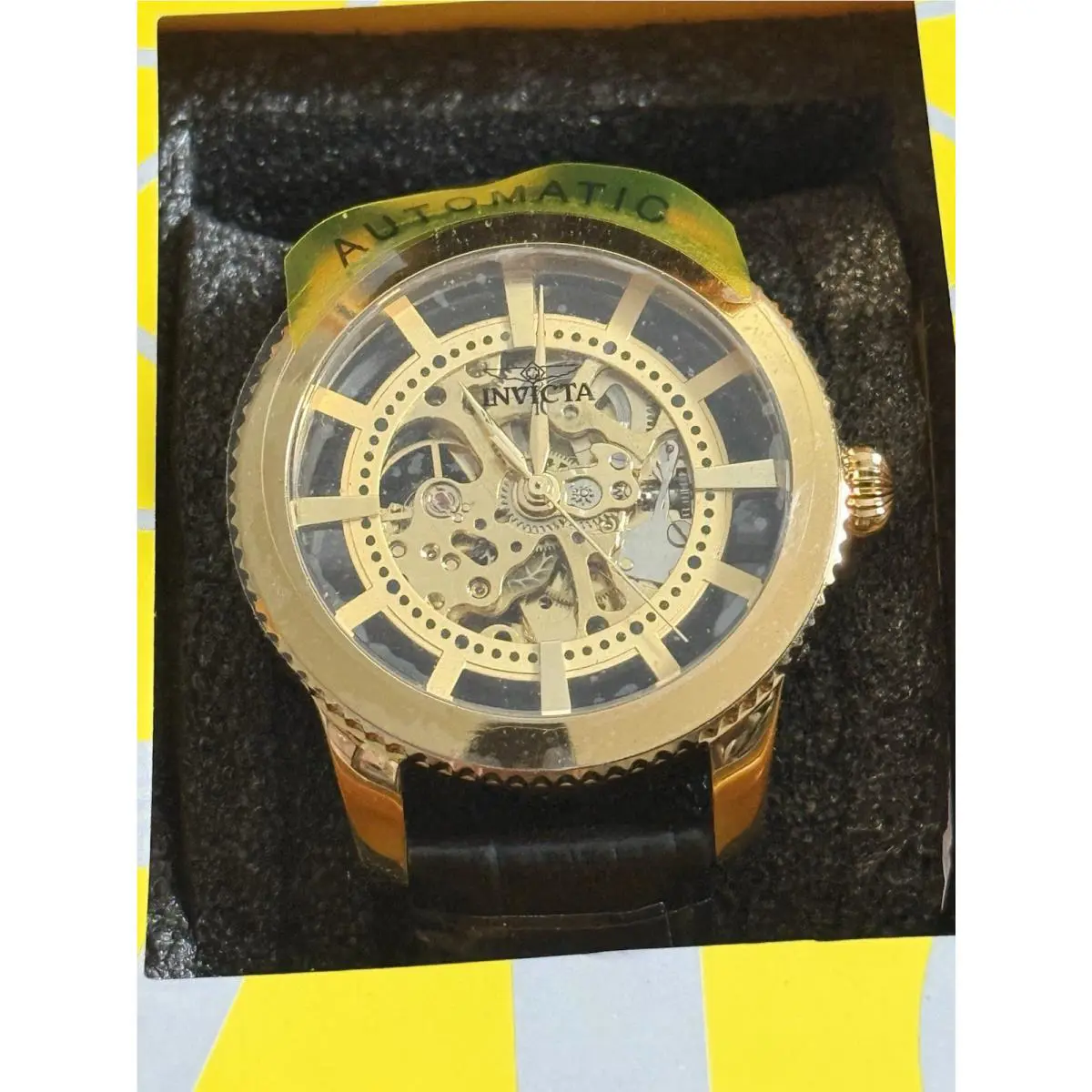 Invicta 22571 Vintage Automatic Skeletonized Dial Mens Watch Ceo Signed Case