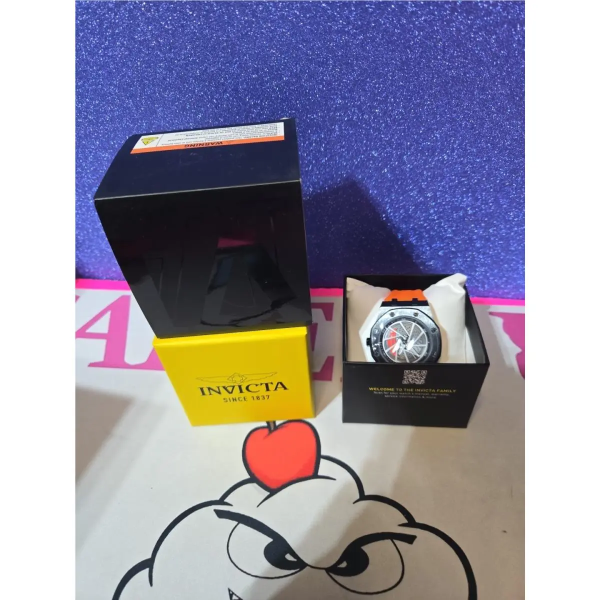 69490 - Invicta Speedway Rim Men`s Watch Orange - 42mm Steel