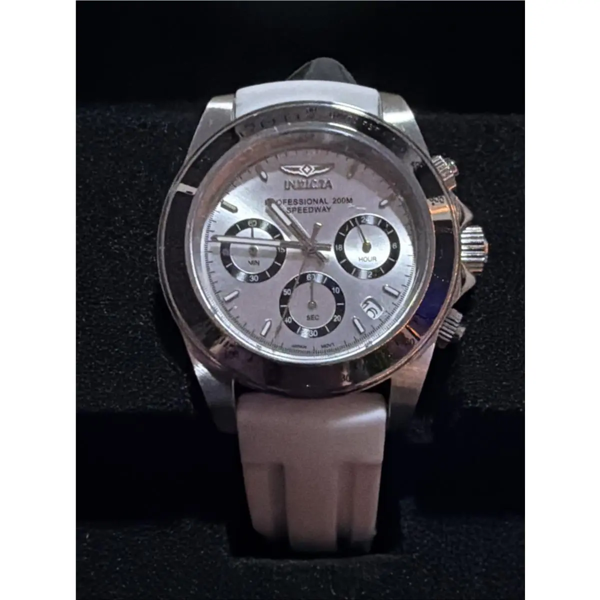 Speedway Monte Carlo Men’s 39.5mm Silver / Navy Dial Watch by Invicta
