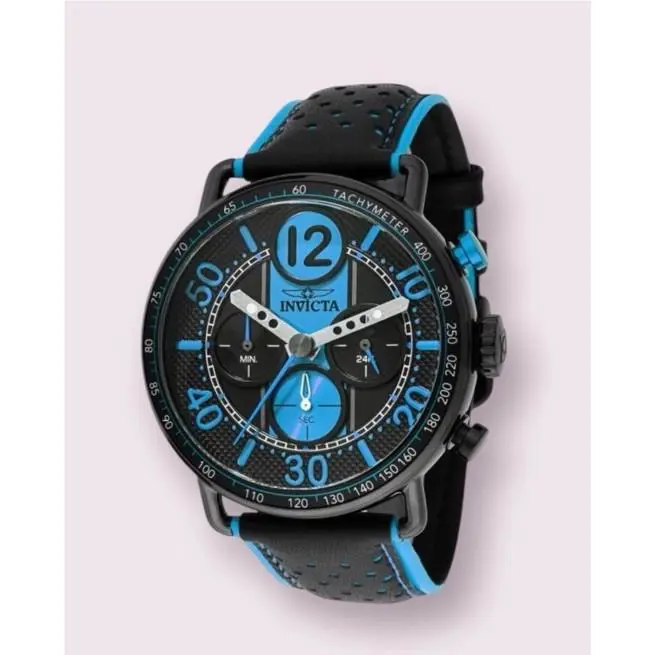 Invicta Mens Speedway Gearshift 44mm Chronograph Blue Dial Mesh Bracelet Watch