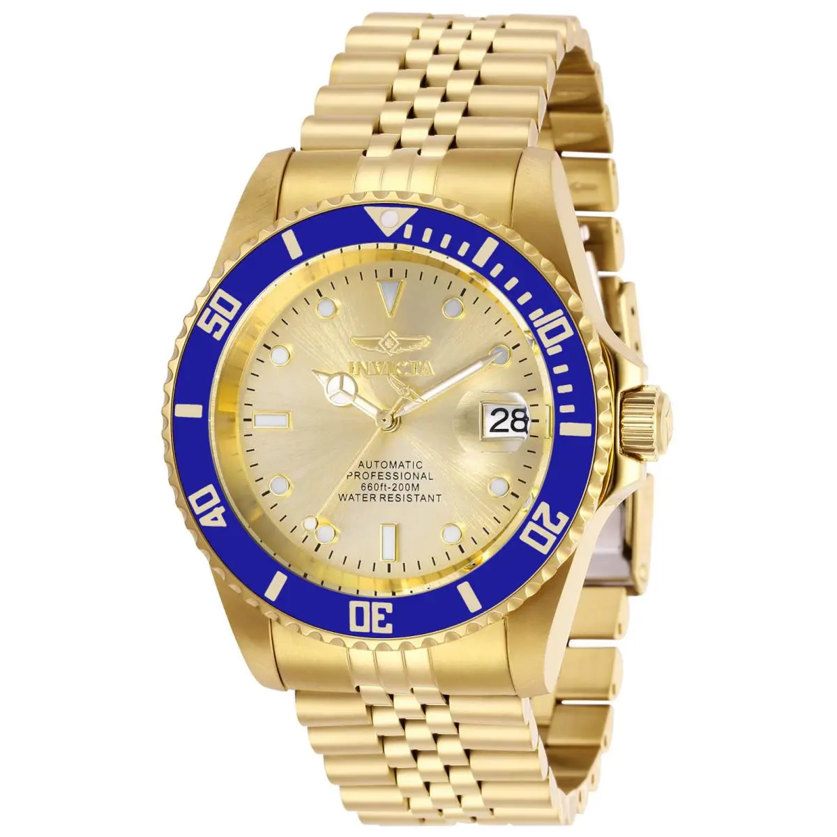 Invicta Pro Diver Automatic Men`s Watch - 42mm Gold 29185